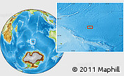 Physical Location Map of the area around 49° 51' 40" S, 79° 7' 30" E