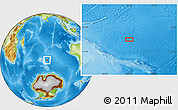 Physical Location Map of the area around 49° 51' 40" S, 79° 58' 29" E