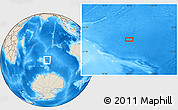 Shaded Relief Location Map of the area around 49° 51' 40" S, 79° 58' 29" E