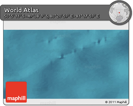 Satellite 3D Map of the Area around 49° 51' 40" S, 80° 49' 29" E