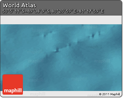 Satellite 3D Map of the Area around 49° 51' 40" S, 80° 49' 29" E