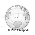 Outline Map of the Area around 49° 51' 40" S, 83° 22' 30" E, rectangular outline