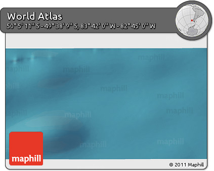 Satellite 3D Map of the Area around 49° 51' 40" S, 83° 13' 29" W