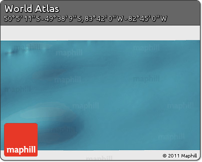 Satellite 3D Map of the Area around 49° 51' 40" S, 83° 13' 29" W