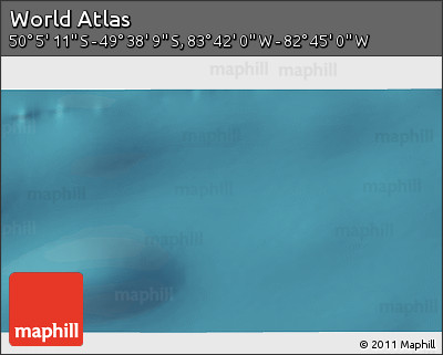 Satellite 3D Map of the Area around 49° 51' 40" S, 83° 13' 29" W