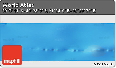 Physical Panoramic Map of the Area around 49° 51' 40" S, 91° 52' 30" E