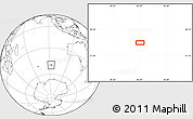 Blank Location Map of the area around 49° 51' 40" S, 92° 43' 29" E