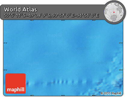 Physical Map of the Area around 49° 51' 40" S, 94° 25' 30" E