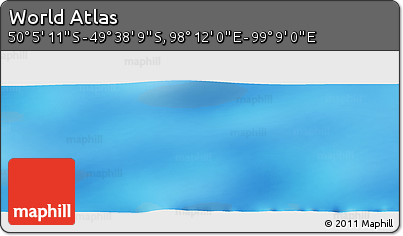 Physical Panoramic Map of the Area around 49° 51' 40" S, 98° 40' 30" E