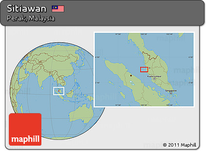 Savanna Style Location Map of Sitiawan