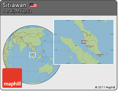 Savanna Style Location Map of Sitiawan