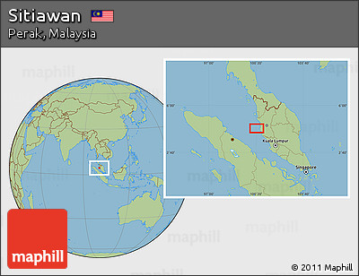 Savanna Style Location Map of Sitiawan