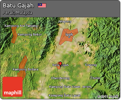 Satellite Map of Batu Gajah