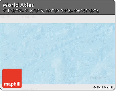 Physical 3D Map of the Area around 4° 22' 30" N, 106° 19' 29" E