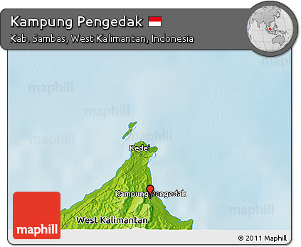 Physical 3D Map of Kampung Pengedak