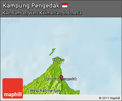 Physical 3D Map of Kampung Pengedak