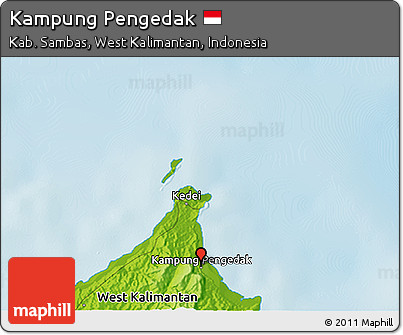Physical 3D Map of Kampung Pengedak
