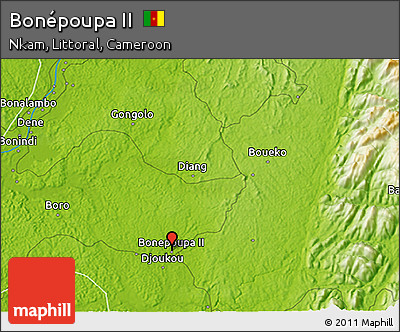 Physical 3D Map of Bonépoupa II