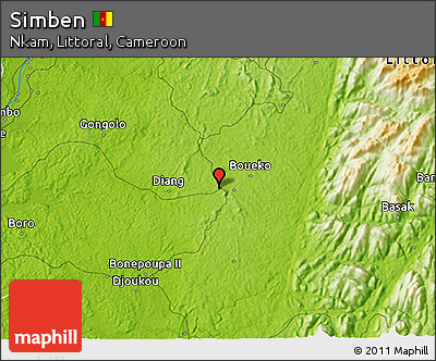 Physical 3D Map of Simben