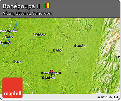 Physical 3D Map of Bonépoupa II