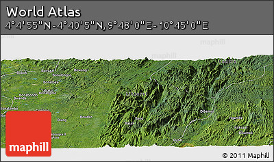 Satellite Panoramic Map of the Area around 4° 22' 30" N, 10° 16' 30" E