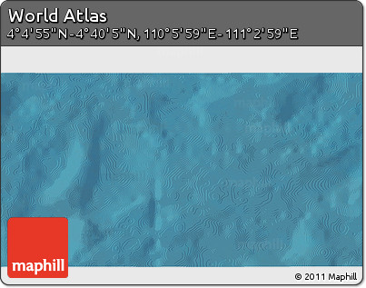 Satellite 3D Map of the Area around 4° 22' 30" N, 110° 34' 29" E