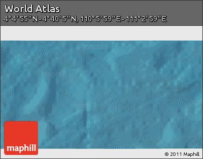 Satellite 3D Map of the Area around 4° 22' 30" N, 110° 34' 29" E