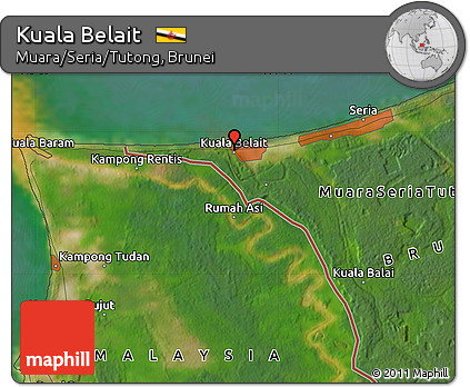 Satellite Map of Kuala Belait