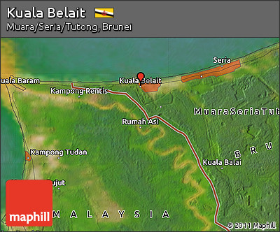 Satellite Map of Kuala Belait