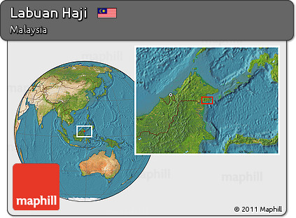 Satellite Location Map of Labuan Haji