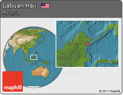 Satellite Location Map of Labuan Haji