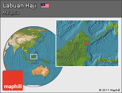 Satellite Location Map of Labuan Haji