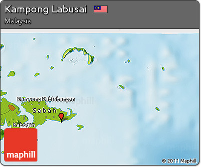 Physical 3D Map of Kampong Labusai