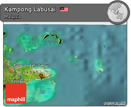 Satellite 3D Map of Kampong Labusai