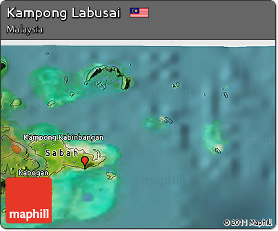 Satellite 3D Map of Kampong Labusai