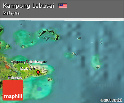 Satellite 3D Map of Kampong Labusai