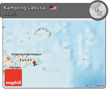 Shaded Relief 3D Map of Kampong Labusai