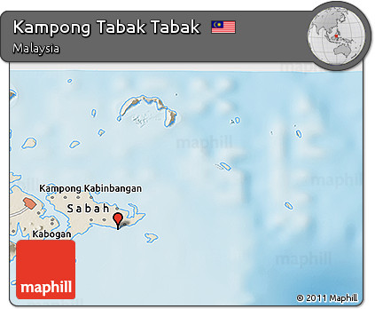 Shaded Relief 3D Map of Kampong Tabak Tabak
