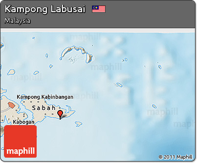 Shaded Relief 3D Map of Kampong Labusai