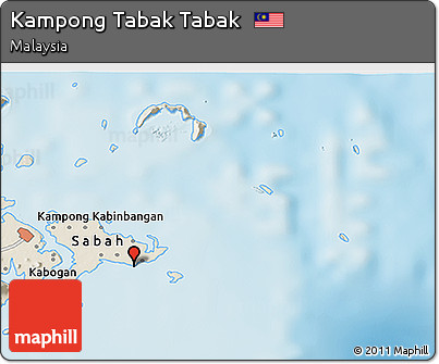 Shaded Relief 3D Map of Kampong Tabak Tabak