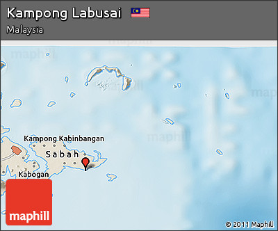 Shaded Relief 3D Map of Kampong Labusai