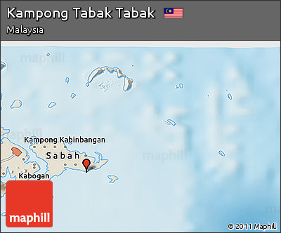 Shaded Relief 3D Map of Kampong Tabak Tabak