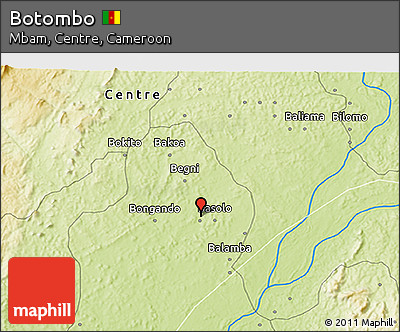 Physical 3D Map of Botombo