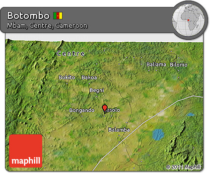 Satellite 3D Map of Botombo