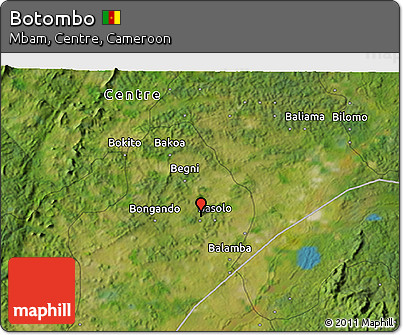 Satellite 3D Map of Botombo