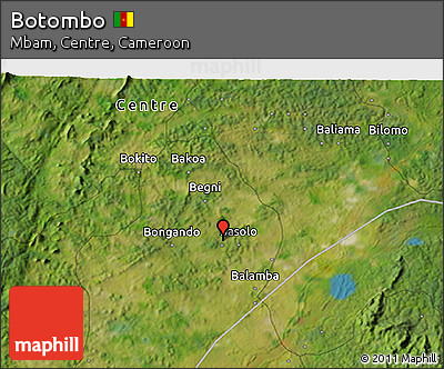 Satellite 3D Map of Botombo