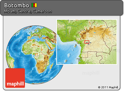 Physical Location Map of Botombo