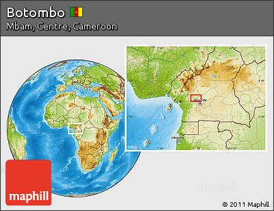 Physical Location Map of Botombo