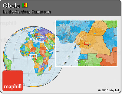 Political Location Map of Obala