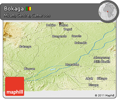 Physical Panoramic Map of Bokaga